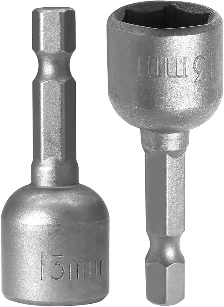 fixinus Store Impact Driver Bit 13mm, Magnetic 1/4" Hex Shank Quick-Change Nut Setter Drill Bit Metric Socket, 48mm Length - Image 5